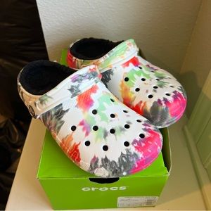Crocs Classic Lined Tie-Dye Clog Unisex Black/Multi